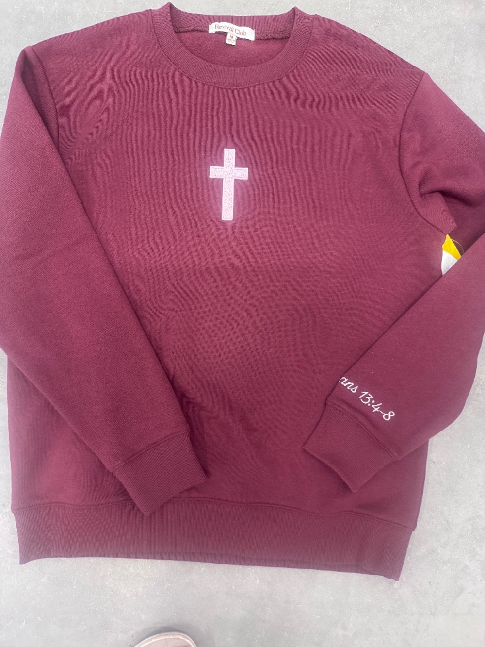 Woman's Sweatshirt Cross Bible verse
